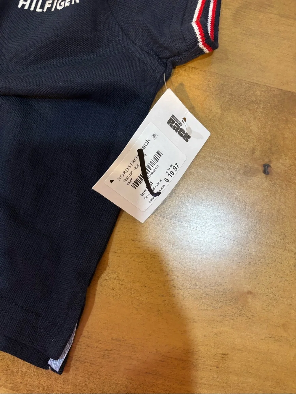 Tommy Hilfiger Navy Polo with Red & White Trim 12M
